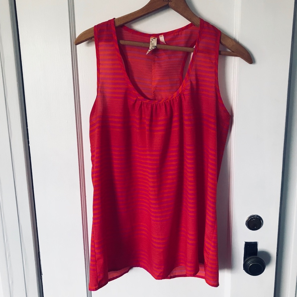Francescas // like new pink and orange tank